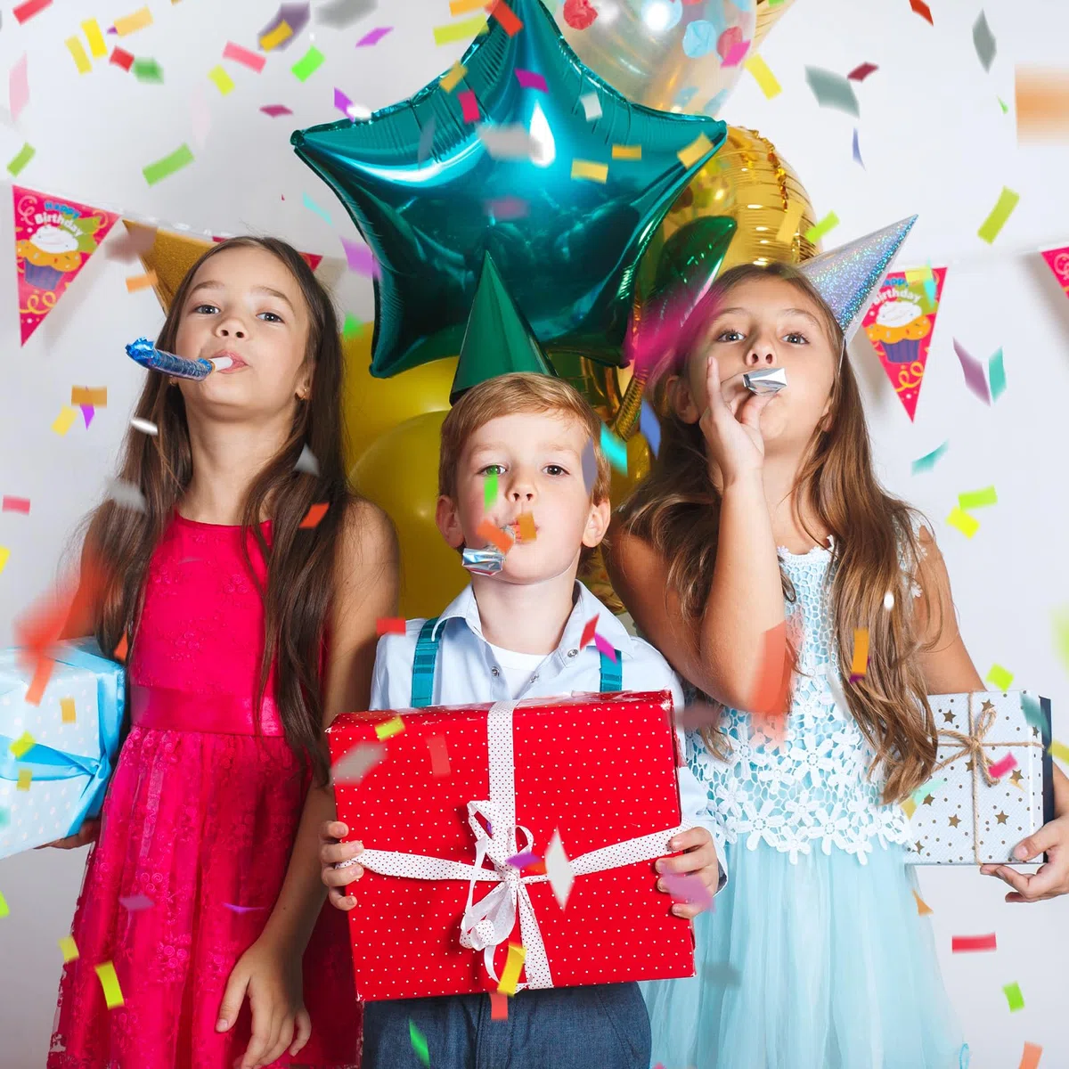 30 Stück Tröte Kindergeburtstag, Kinder Jubel Partytröten Farbig Gemischt Party Tröte Kindergeburtstag Luftrüssel Krachmacher Tröten Für Neujahr Geburtstag Party Graduierung Weihnachten