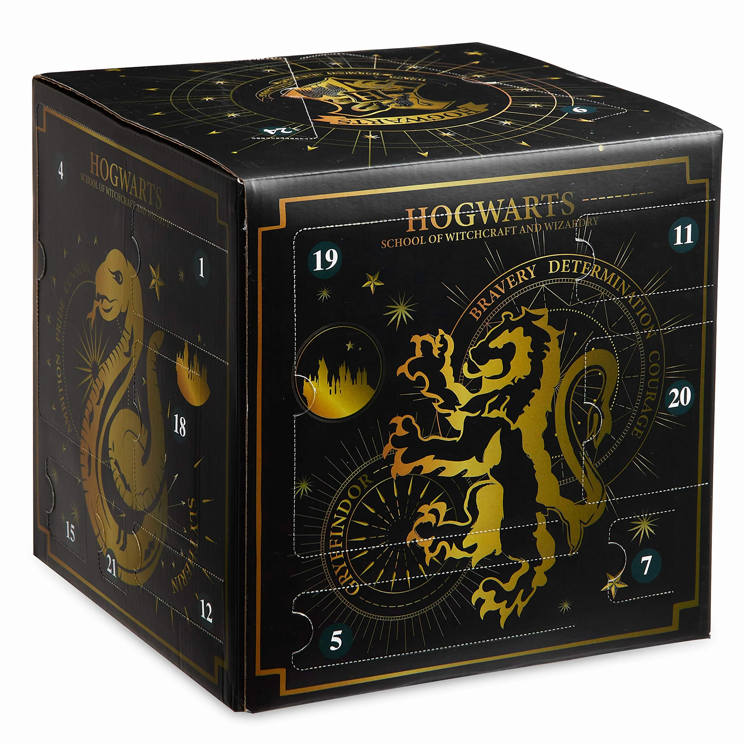Harry Potter Adventskalender 2025 Kinder, Countdown Kalender mit 24 Überraschungen, Schmuck, Haarschmuck Mädchen, Schreibwaren Set, Geschenk Idee (Schwarzer Würfel)