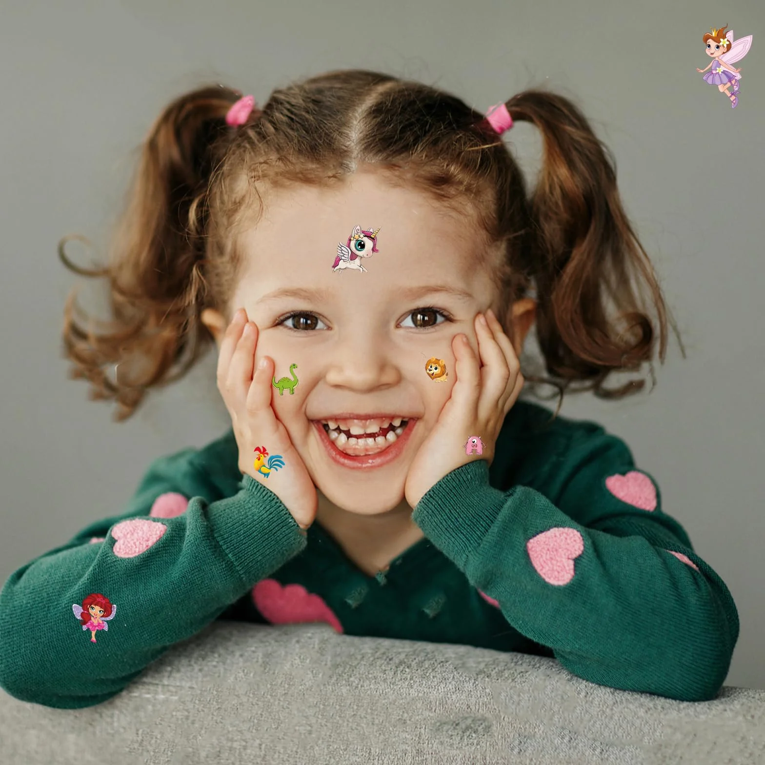 Fhlbestyu 350+ Tattoos für Kinder Set Mädchen und Jungen, 14 Verschiedene Elementmuster Weltraum Dinosaurier Tiere usw. Klebetattoos für Kindergeburtstag Party Mitgebsel Temporäre Kindertattoos