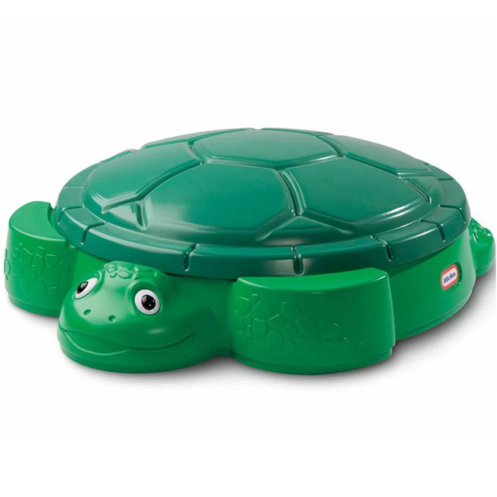 Little Tikes Schildkröte Sandkasten für den Garten. Sicheres & tragbares Sommerspielzeug und Aufbewahrungsbox. Fördert kreatives Spielen. Gartenspielzeug für Kinder ab 12 Monaten