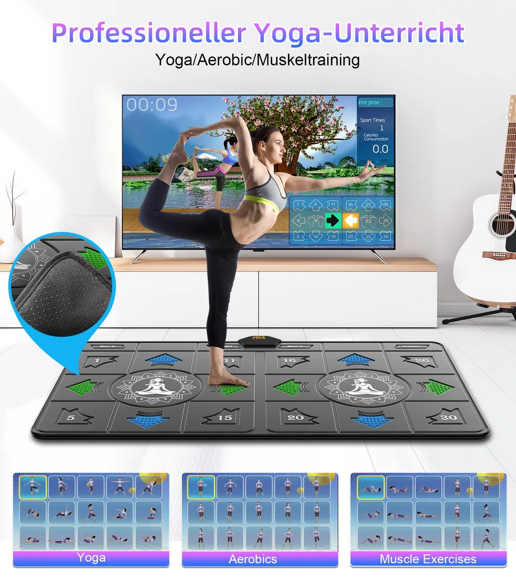 FWFX Elektronische Tanzmatten für TV – Kabellose Musik-Tanzpad-Spiel für Kinder und Erwachsene, Familientanzspiele Weihnachten Geburtstags Geschenke für Jungen & Mädchen…