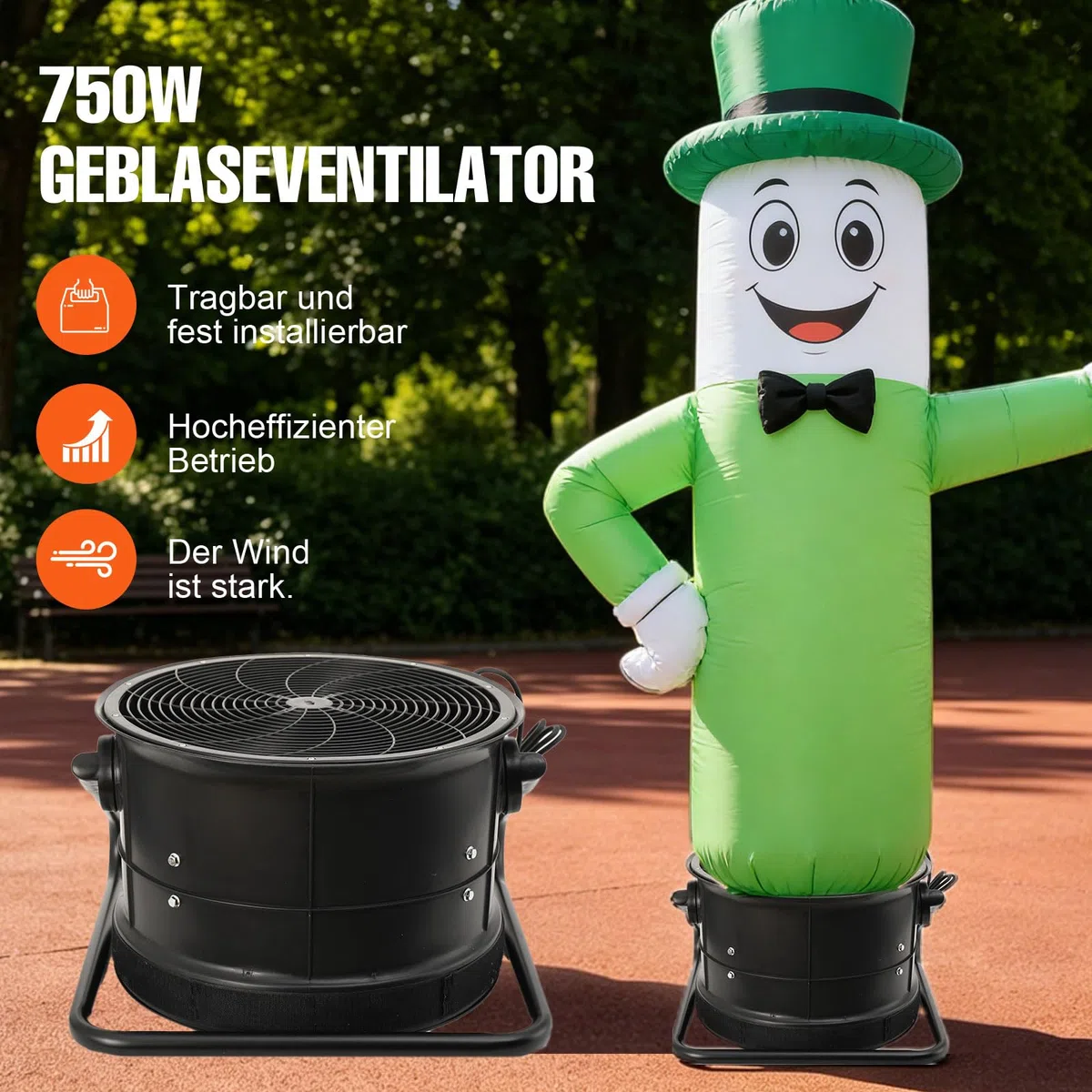 Professionelles Luftgebläse für Puppentänzer 7m Sky Puppet Tänzerin Blower Gebrauchs Blower mit 950W 2800RPM Hochleistungs Gebläse für Aufblasbare Tänzer oder Aufblasbare Puppen